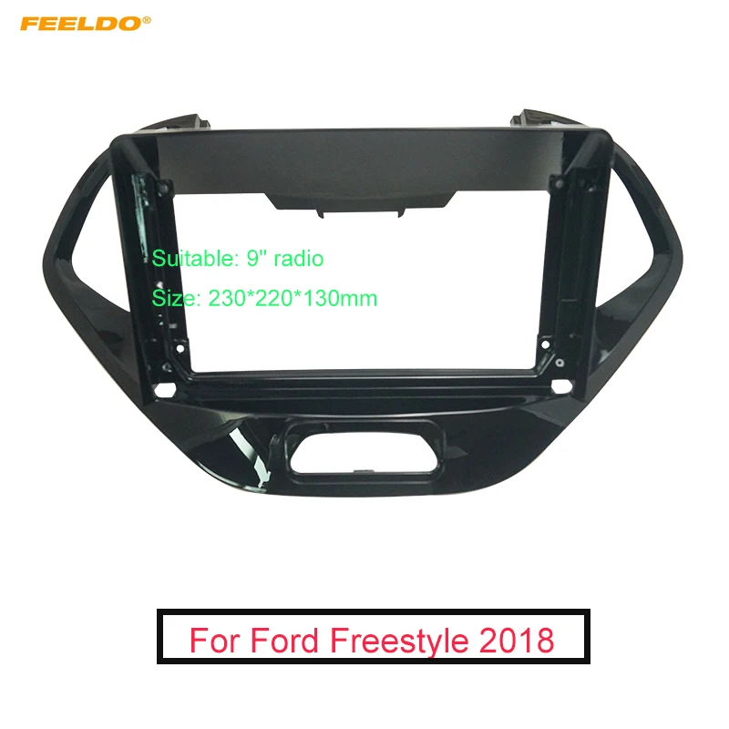 Автомобильная 2Din 9-дюймовая аудиосистема, лицевая панель, рамка для Ford Freestyle 2018, радио с большим экраном, стереопанель, набор рамок для крепления на приборной панели Изображение 0