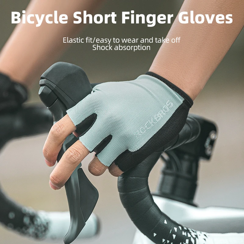 Велосипедные перчатки ROCKBROS с полупальцами, спортивные Дышащие Летние MTB Горные Перчатки для фитнеса на открытом воздухе, Снаряжение для велосипедных перчаток Изображение 0