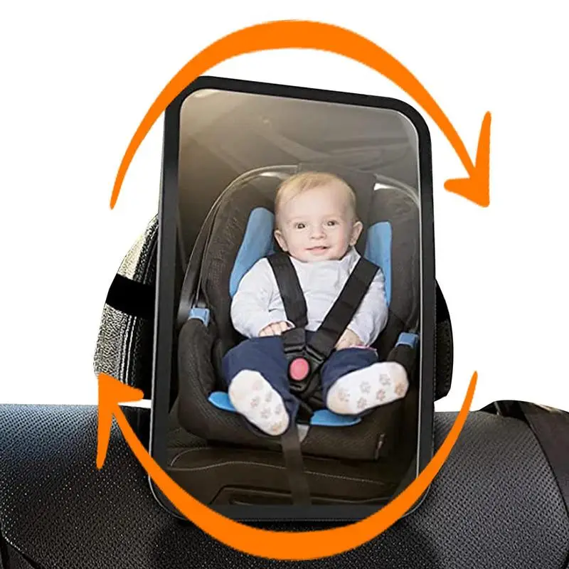 Зеркала заднего вида для автокресел Небьющееся детское зеркало для автомобиля Небьющееся автомобильное зеркало для ребенка Легко монтируется Легко смотрите На Изображение 0