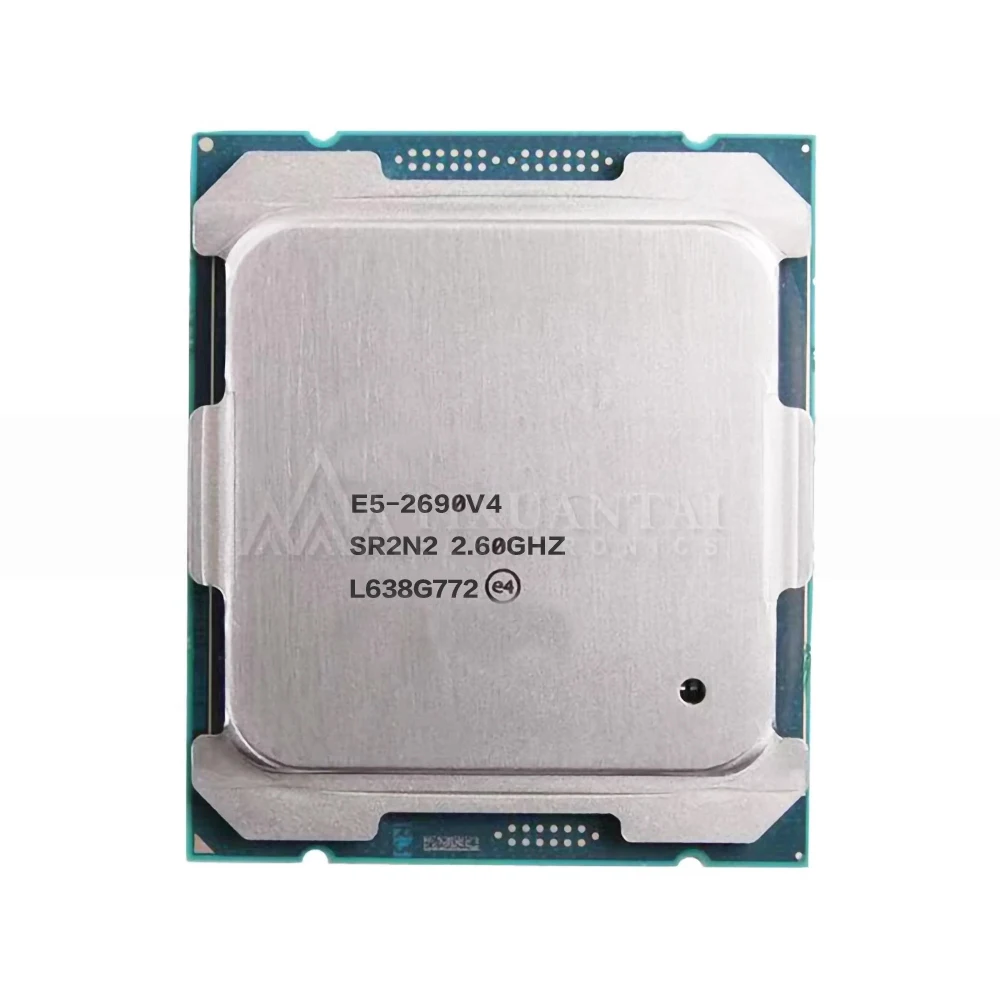 Используемый процессор Xeon E5 2690 V4 2,6 ГГц с четырнадцатью ядрами 35M 135W 14nm LGA 2011-3 CPU Изображение 0