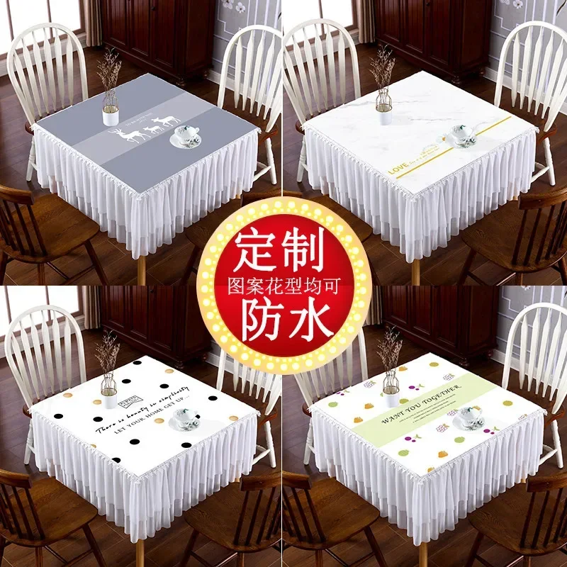 Квадратная скатерть, домашнее квадратное покрытие для стола для игры в маджонг, водонепроницаемая ткань арт Изображение 0