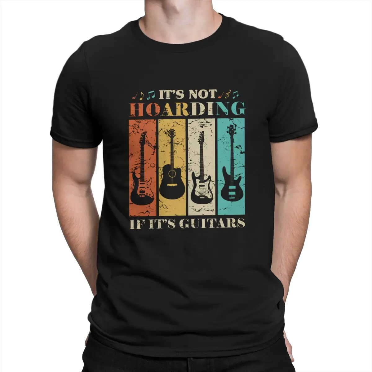 Коплю мужскую футболку, гитарные рок-топы с круглым вырезом, футболки с забавными подарками на день рождения Изображение 0