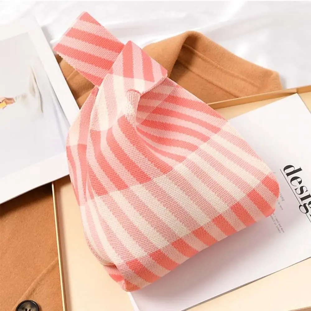 Мини-нишевая дизайнерская сумка через плечо, хозяйственные сумки ручной работы, сумка на запястье с узлом, сумка-тоут, вязаная сумка Изображение 0