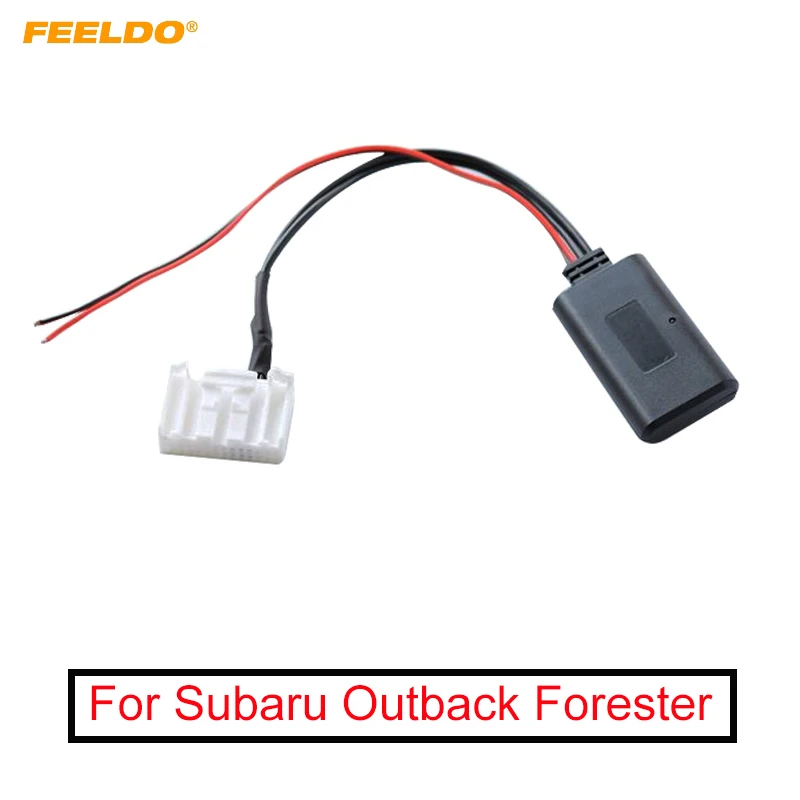 Модуль беспроводного адаптера Bluetooth FEELDO Car Aux-in Аудиоприемник с микрофоном для Subaru Outback Forester, кабель AUX для хоста Изображение 0