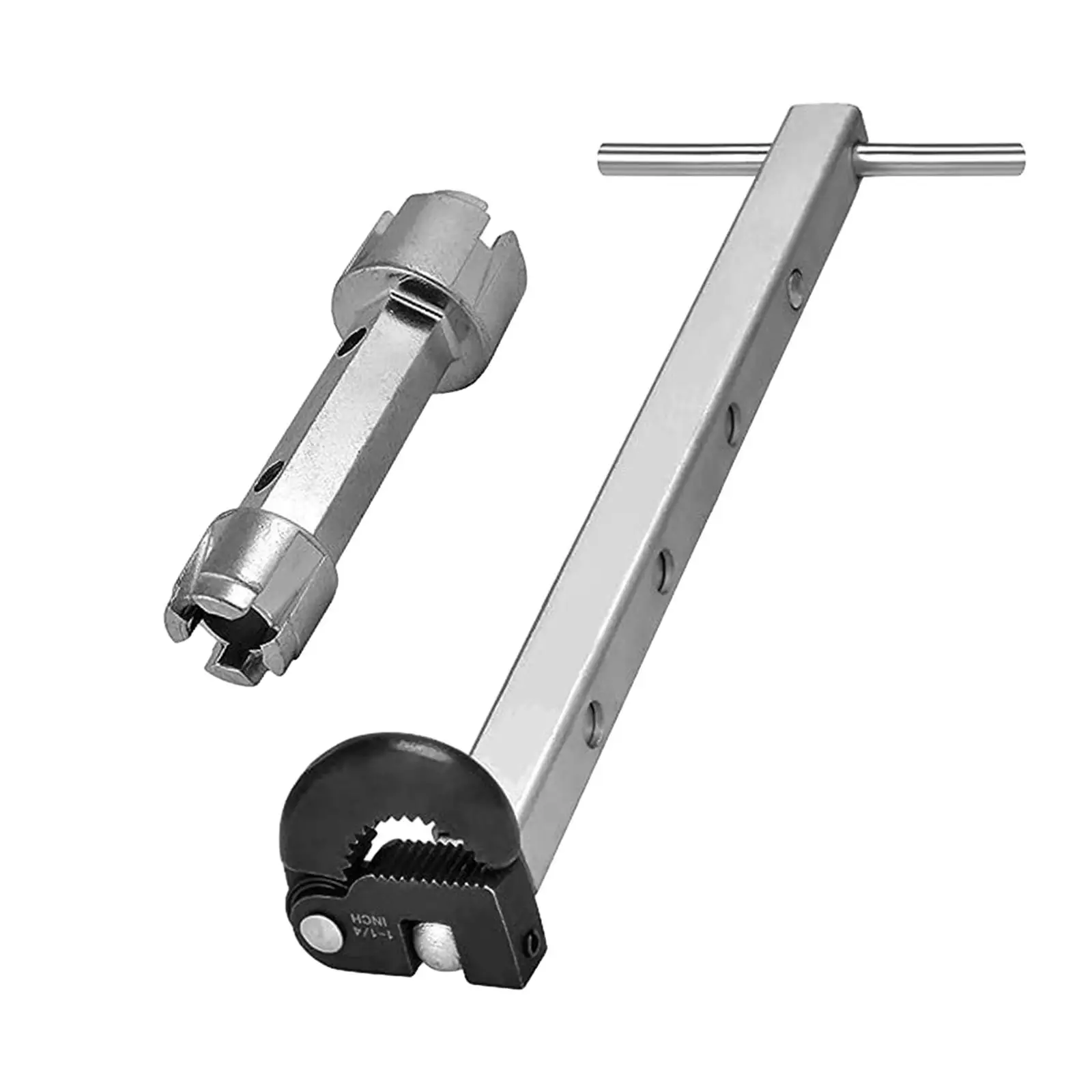 Телескопический ключ для раковины и ключ для удаления слива из ванны, прочный ключ для сантехники Изображение 0