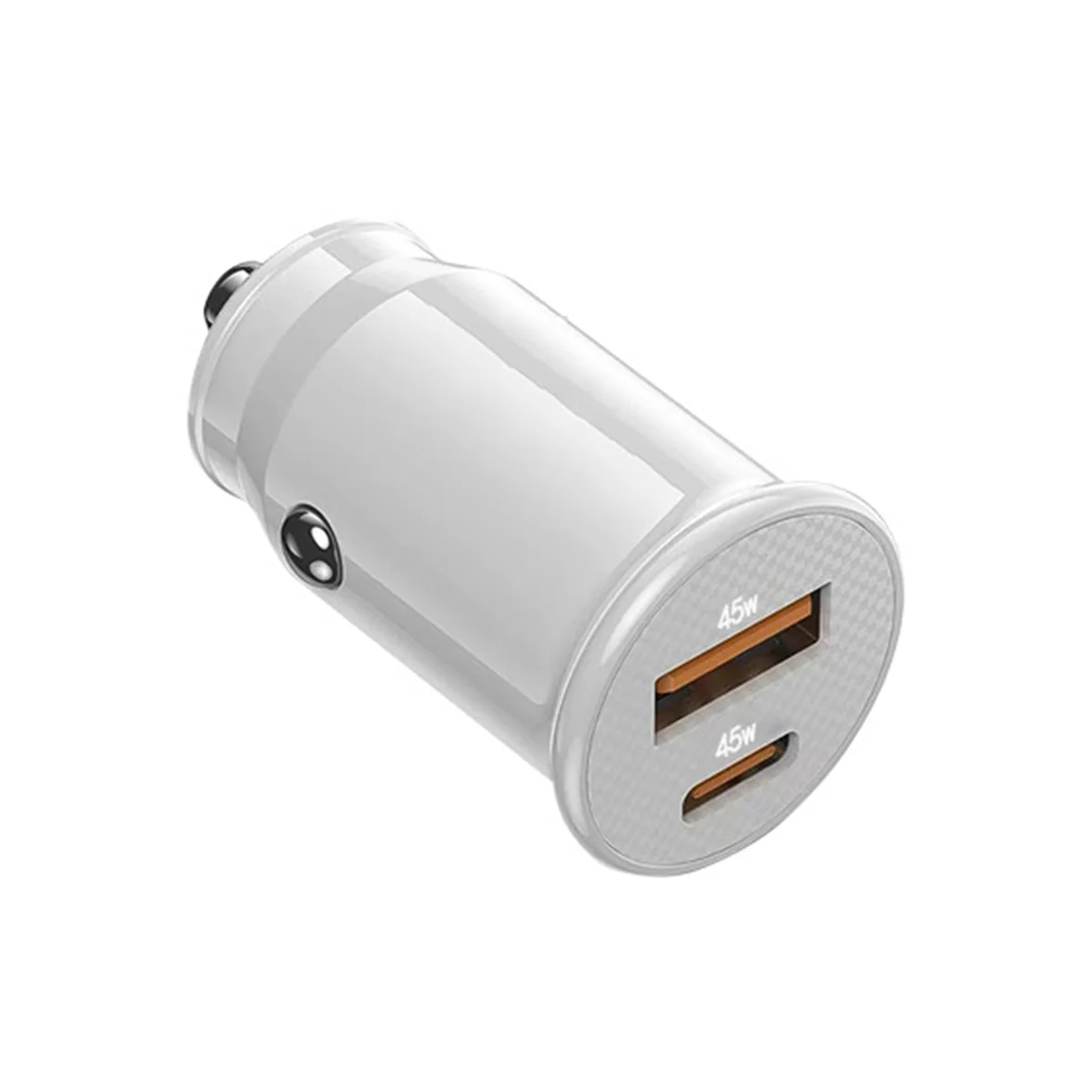 Автомобильное зарядное устройство Mini USB, быстрая зарядка, автомобильное зарядное устройство USB C, QC 4.0, 45 Вт, 5A, тип PD, быстрая зарядка, автомобильное зарядное устройство для телефона (черный яркий) Изображение 1