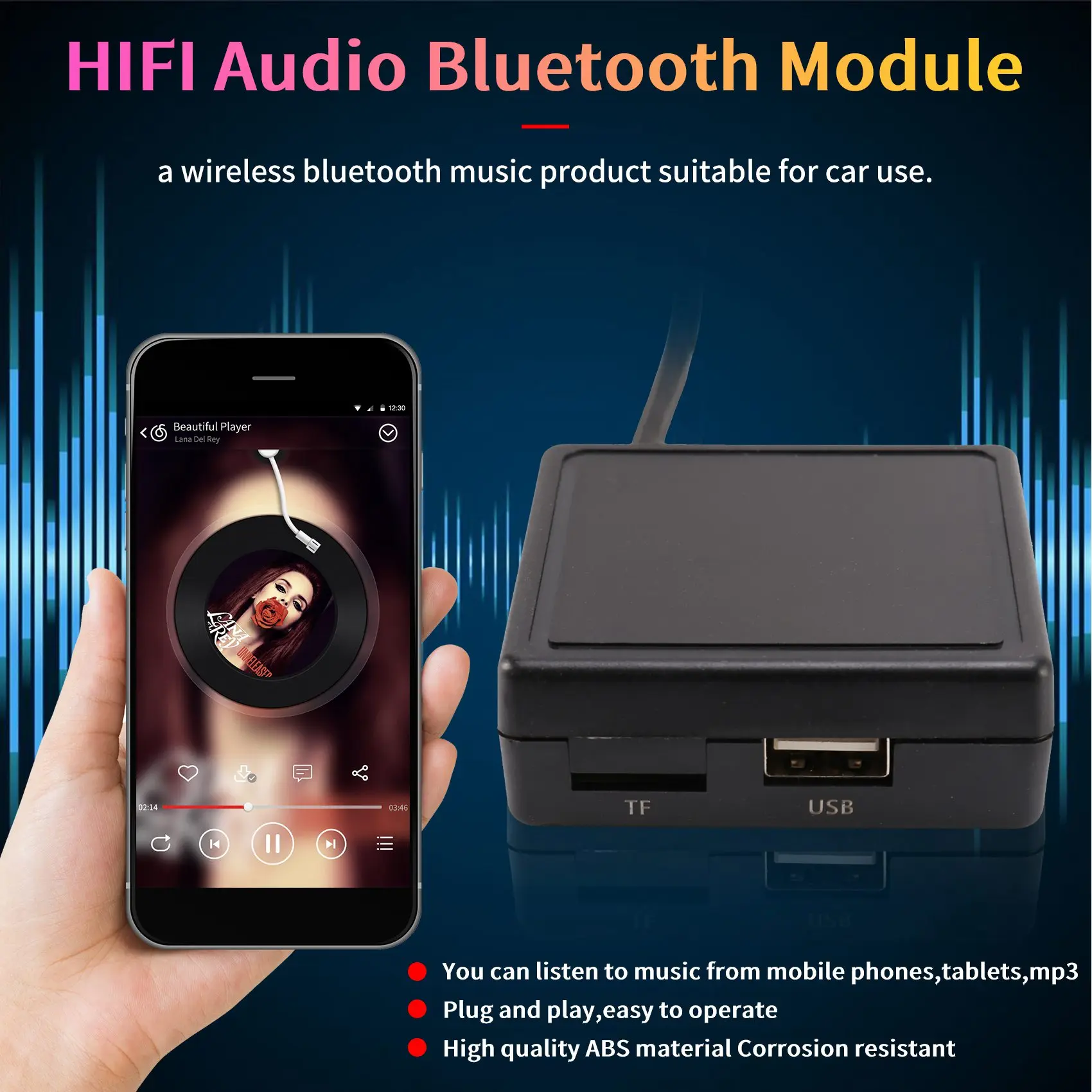 Автомобильный Hi-Fi Аудио Bluetooth 5,0 Модуль AUX Микрофонный Кабель-Адаптер Радио Стерео для Citroen C2 Peugeot 307 408 807 1007 Изображение 1