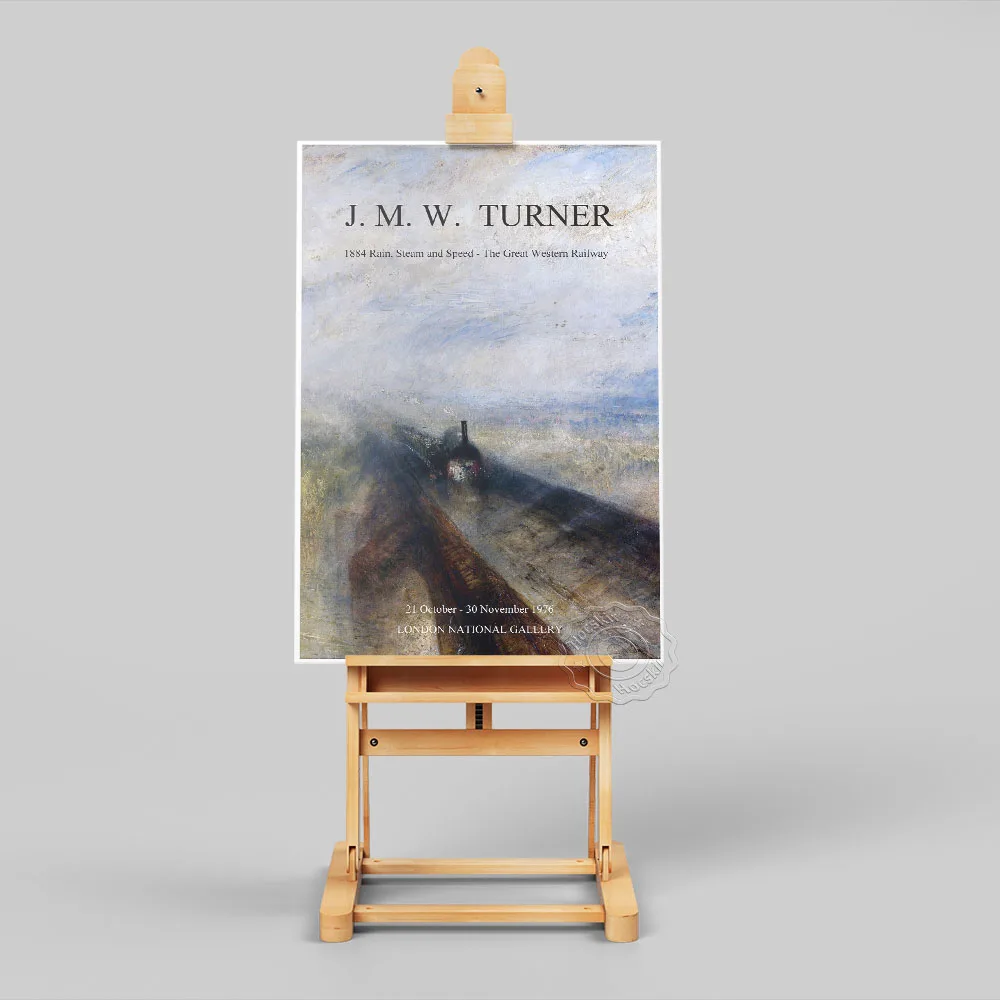 Винтажный Выставочный Плакат Jmw Turner 1976, Художественные Принты Turner Rain Steam And Speed The Great Western Railway, Декор в романтическом стиле Изображение 1