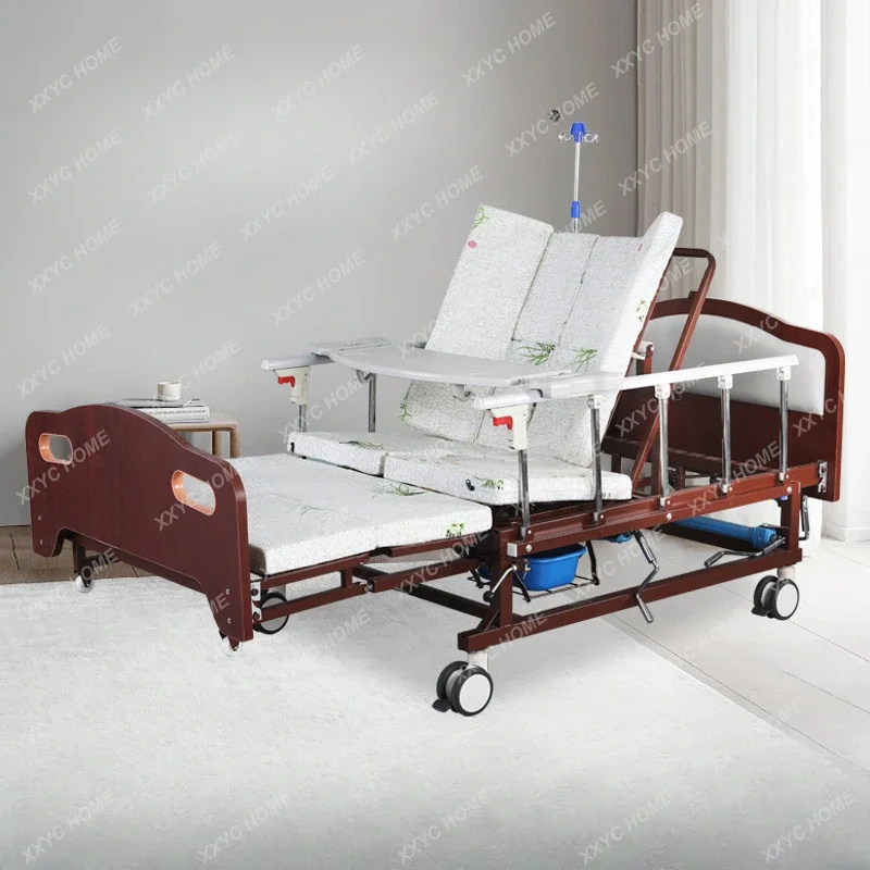 Кровать для кормления из массива дерева в доме престарелых, в больнице, для пожилых парализованных пациентов, терапевтическая кровать, ручная кровать для кормления из массива дерева Изображение 1