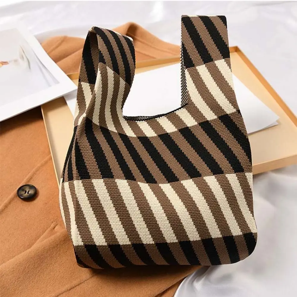 Мини-нишевая дизайнерская сумка через плечо, хозяйственные сумки ручной работы, сумка на запястье с узлом, сумка-тоут, вязаная сумка Изображение 2