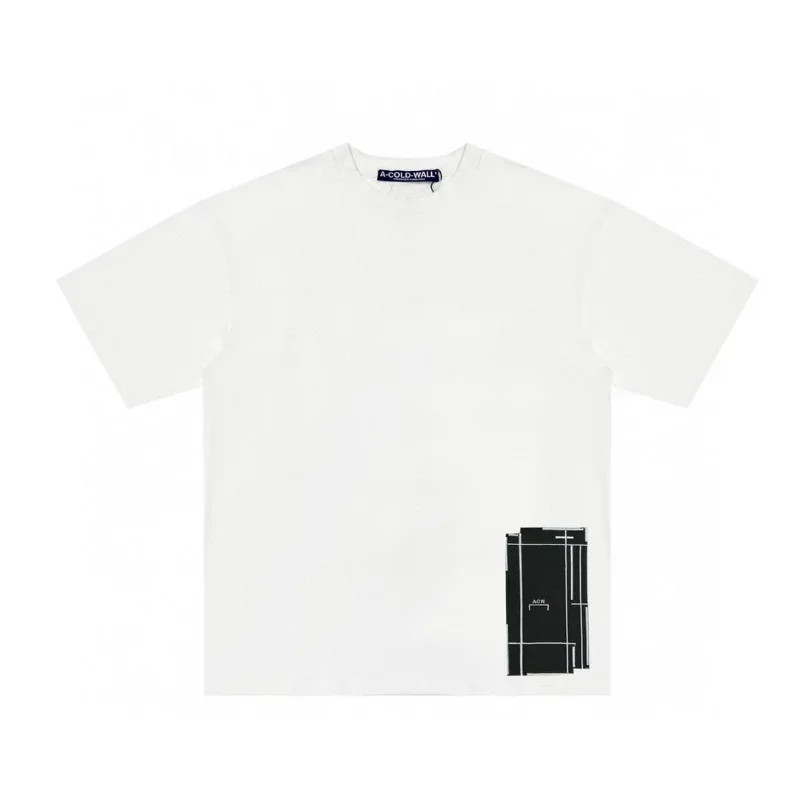 Мужские футболки из хлопка с ХОЛОДНЫМИ СТЕНАМИ, японские летние футболки с вышивкой ACW, функциональные футболки, свободные топы с коротким рукавом Изображение 2