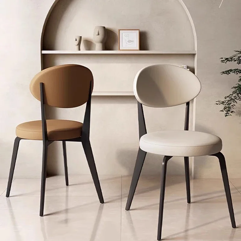 Обеденные стулья с садовой подушкой, Гостиная, Офис, Милое Скандинавское кресло для взрослых, Минималистичная Дизайнерская мебель для гостиной Mueble Metalico Изображение 2