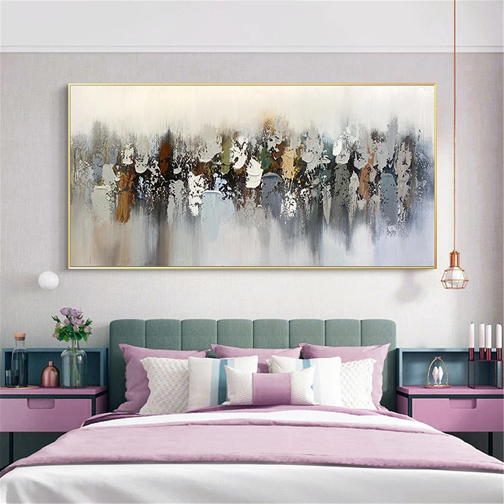 Оригинальная 3D Абстрактная Красочная Картина маслом на заказ Современная текстура настенного искусства для украшения дома в гостиной Изображение 2