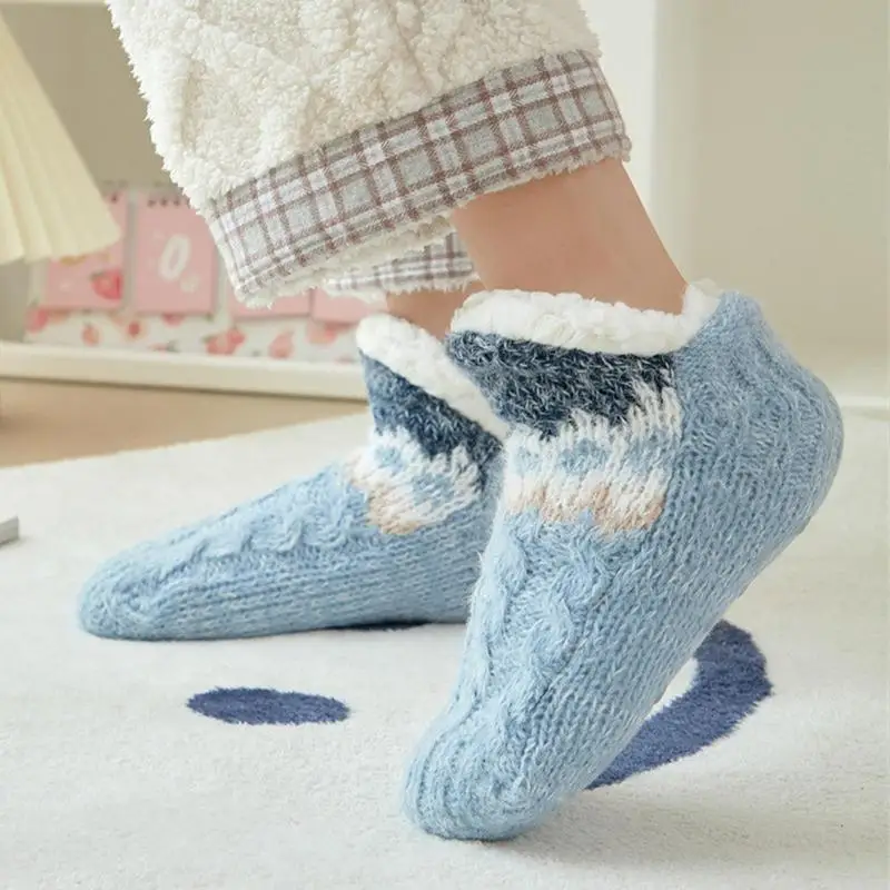 Пушистые носки Модные пушистые напольные носки с захватами Домашняя одежда для гостиной, кабинета, игровой комнаты, спальни, гостиной Изображение 2