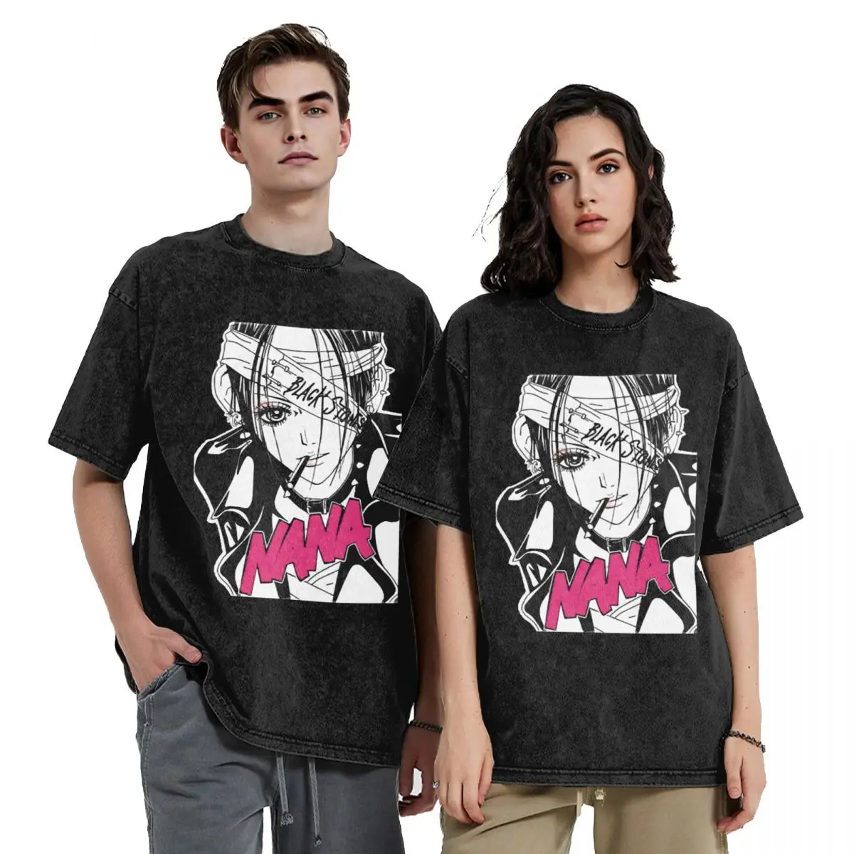 Футболки Nana Osaki, футболка оверсайз в стиле хип-хоп, аниме, Манга, винтаж для мужчин, женские топы, уличная летняя футболка Изображение 3