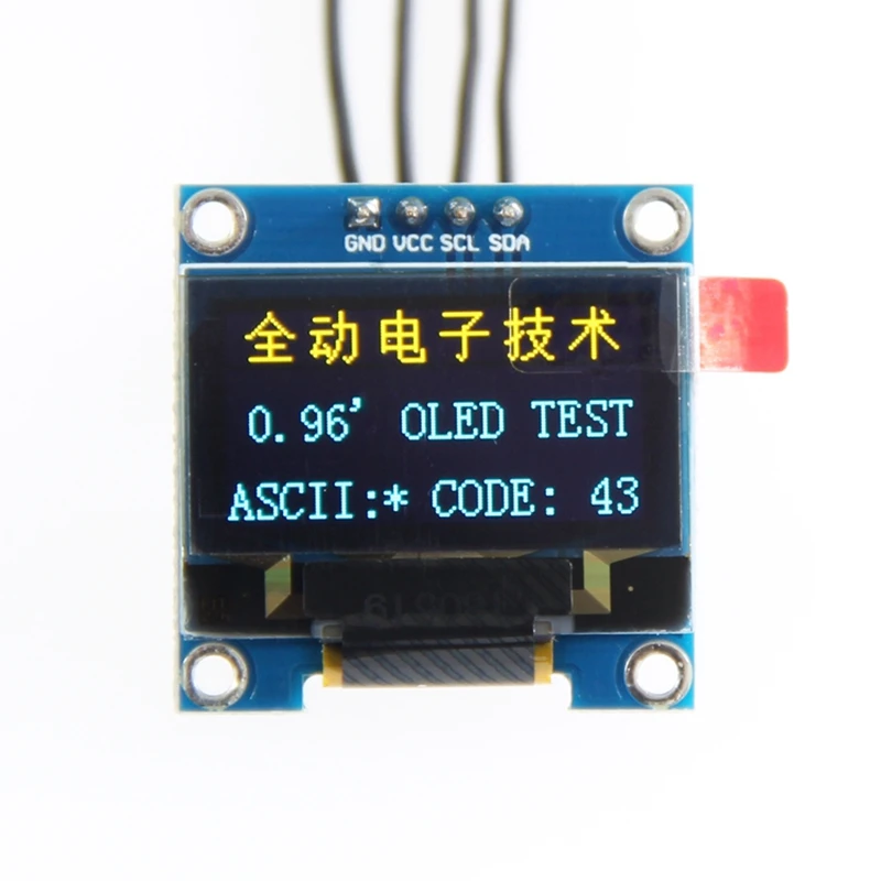 0,96 Дюймовый IIC I2C Последовательный GND 128X64 OLED LCD Светодиодный Дисплейный Модуль SSD1306 для Arduino Kit Синий Дисплей Изображение 4