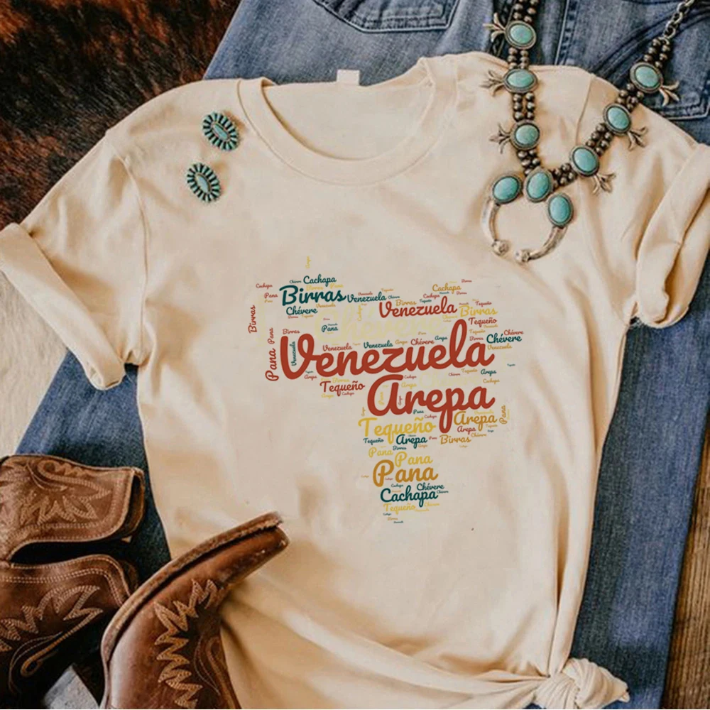 Венесуэла футболка женская манга футболки девушка манга Японская графическая одежда Изображение 4