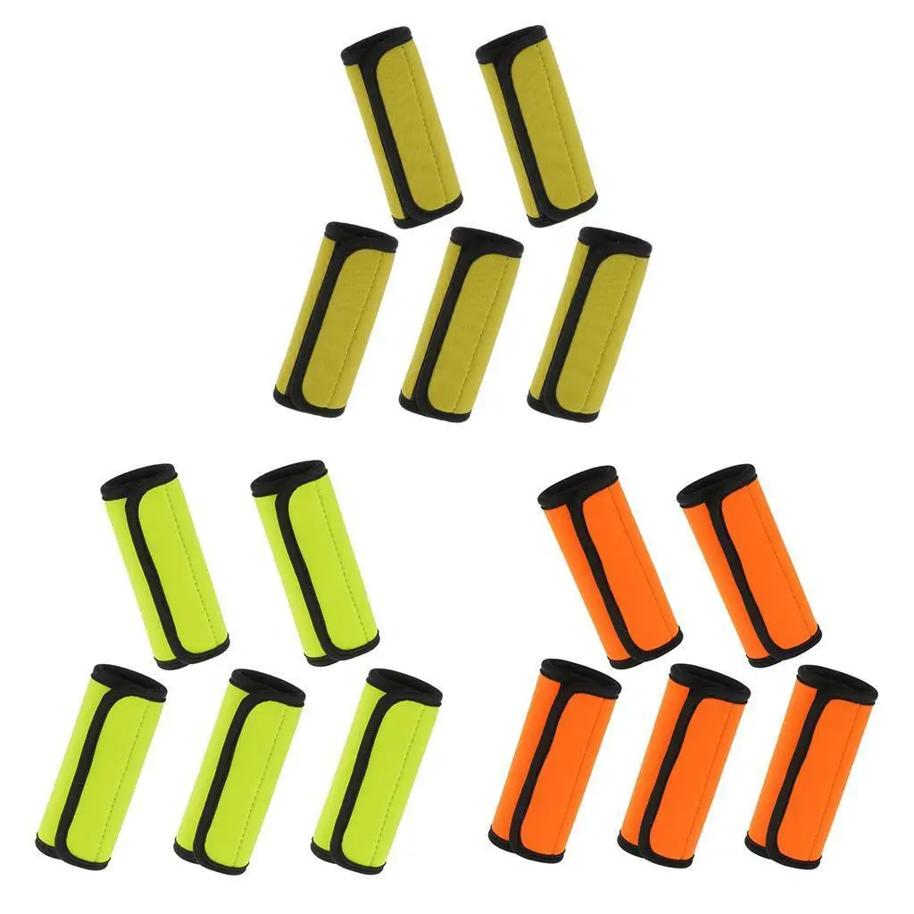 Неопреновая обертка для багажных ручек Travel Identifier Wrap 5x флуоресцентно-желтого цвета Изображение 4