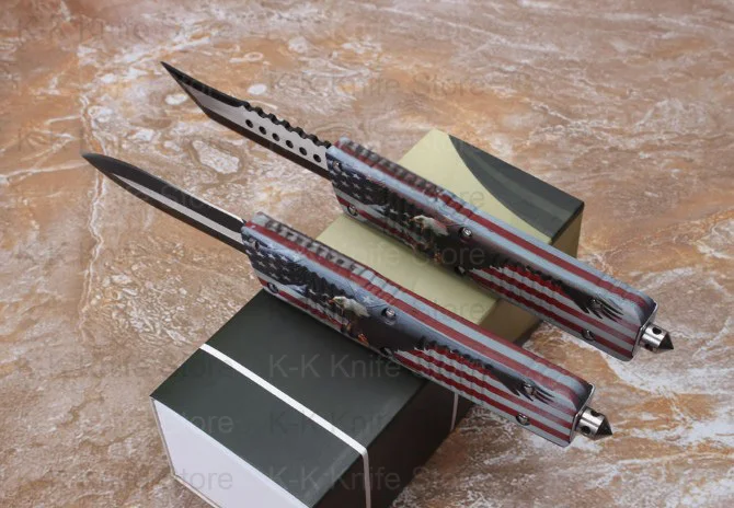 Нож Micro OTF Tech Combat Troo серии 440 с лезвием из стали твердостью 57HRC с ручкой из цинково-алюминиевого сплава; нож для самообороны на открытом воздухе. Изображение 4