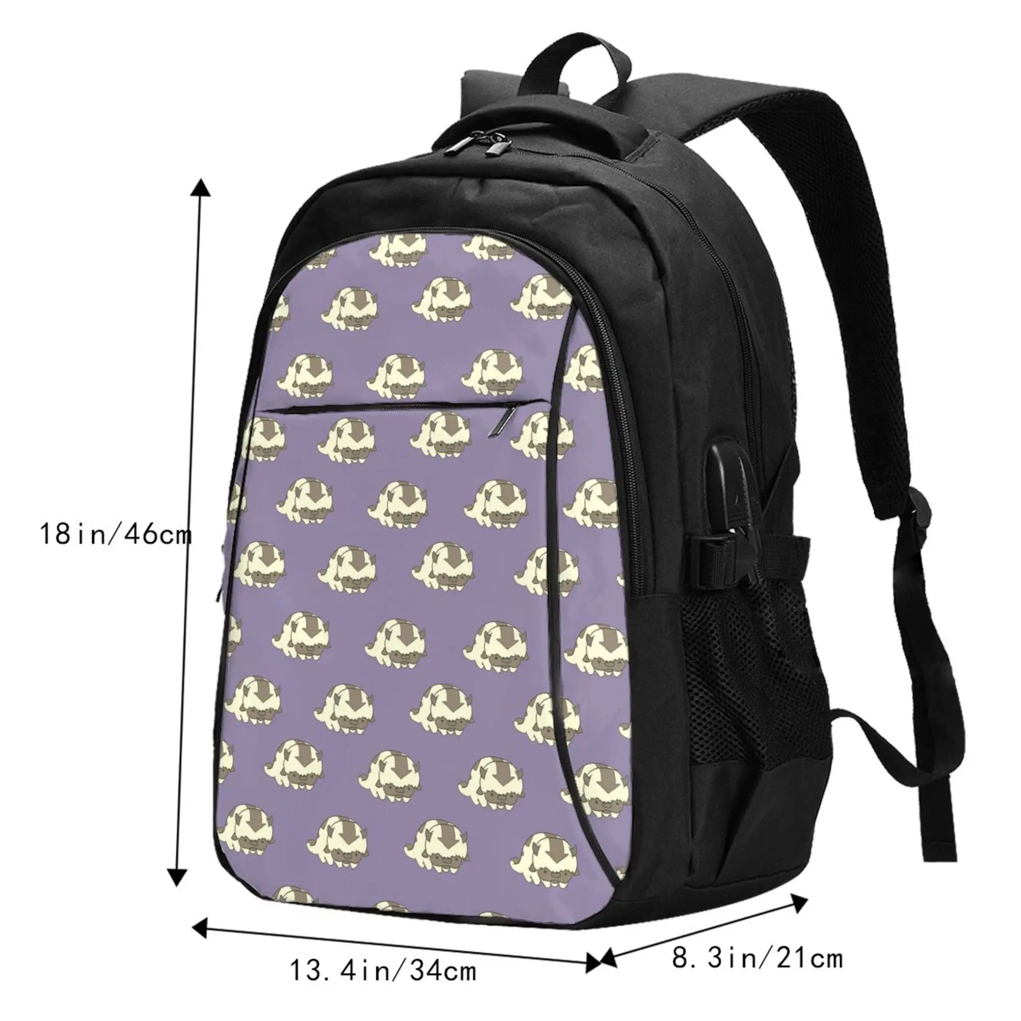 Школьный рюкзак с мультяшными животными Большой емкости для ноутбука, Модный Водонепроницаемый Регулируемый спортивный рюкзак для путешествий Изображение 4