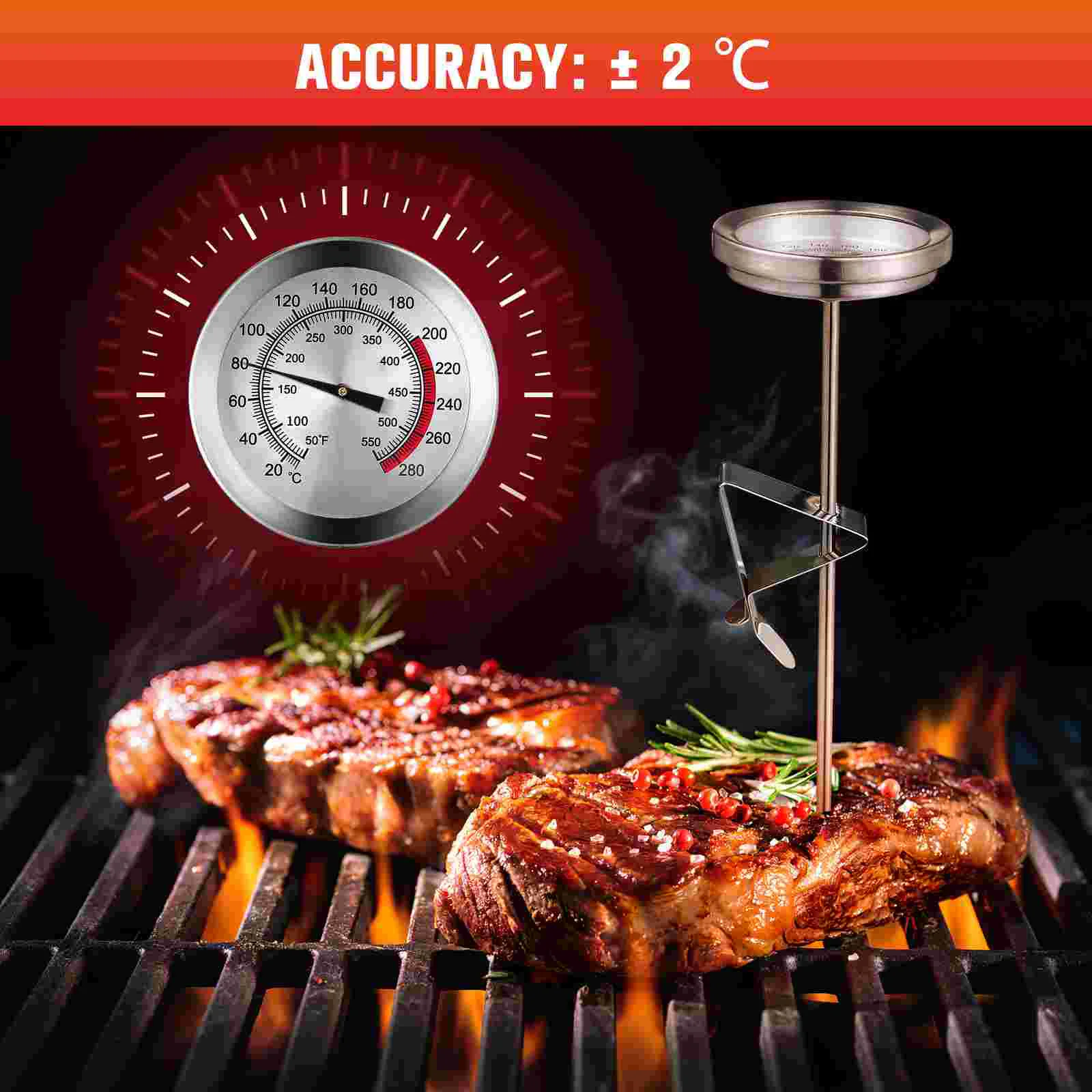 Кулинарный Термометр Кухонный Термометр для Мяса, считывающий Показания Термометра, Зонд Из Нержавеющей Стали, Термометр Для жарки Индейки, Термометр Изображение 5