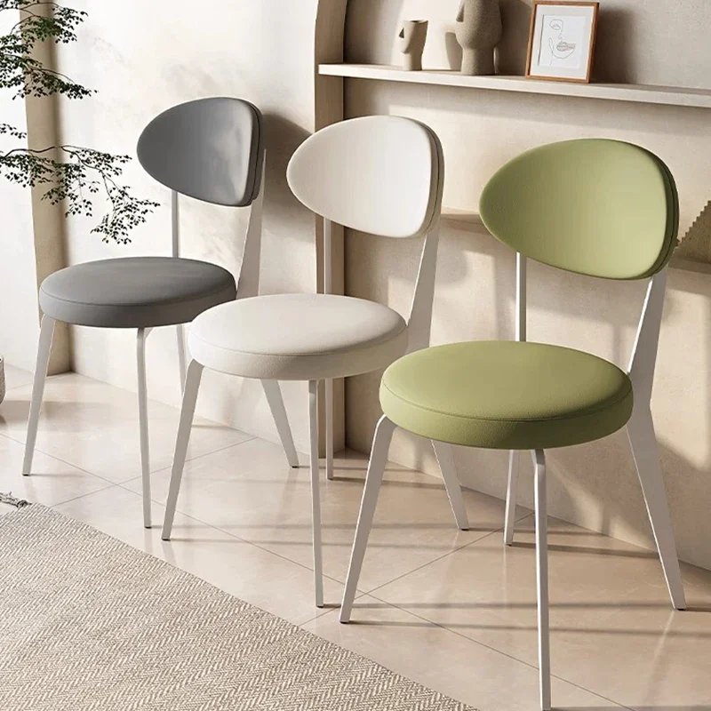 Обеденные стулья с садовой подушкой, Гостиная, Офис, Милое Скандинавское кресло для взрослых, Минималистичная Дизайнерская мебель для гостиной Mueble Metalico Изображение 5