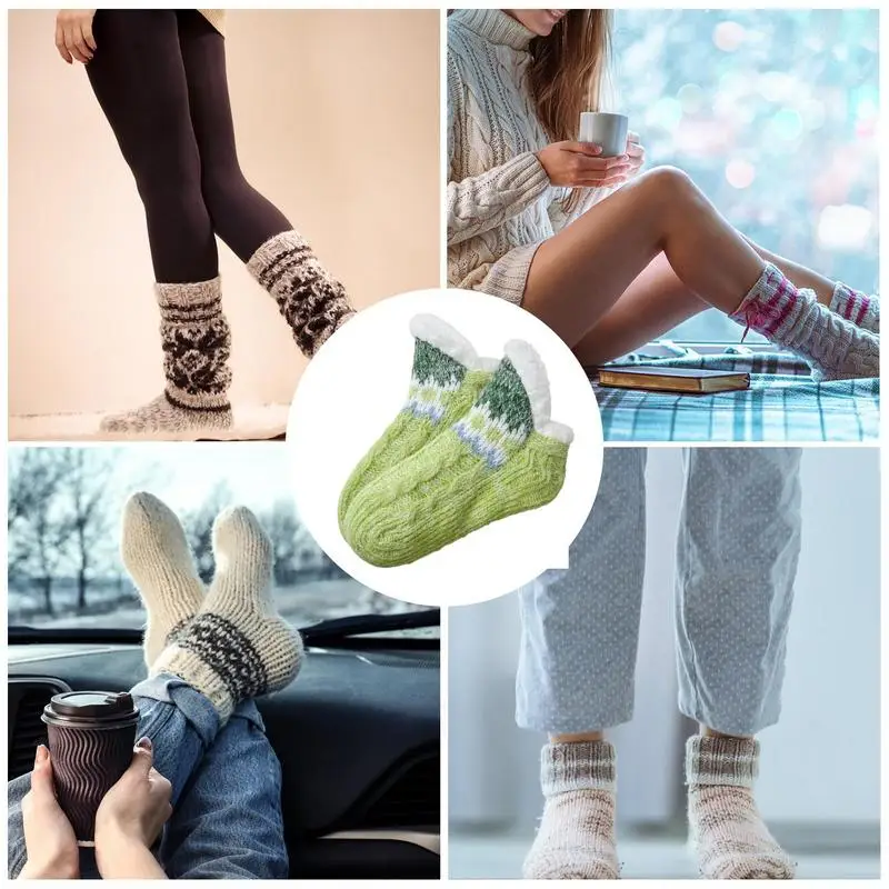 Пушистые носки Модные пушистые напольные носки с захватами Домашняя одежда для гостиной, кабинета, игровой комнаты, спальни, гостиной Изображение 5