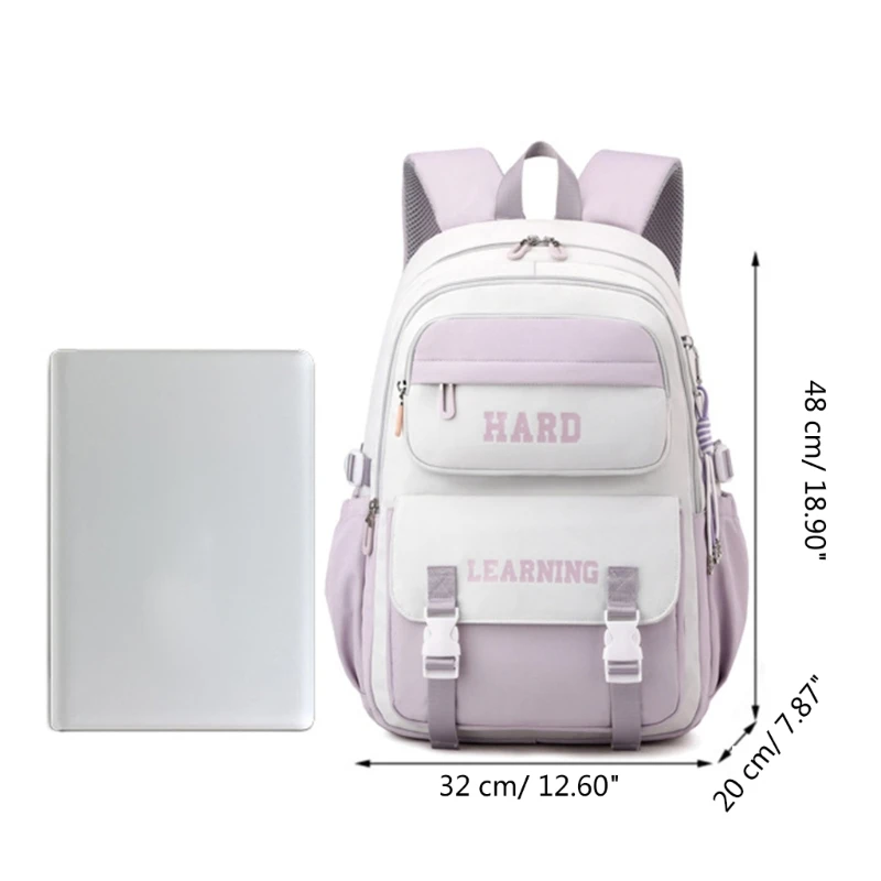 Школьный рюкзак большой емкости для студентов, рюкзак для ноутбука, повседневный рюкзак Изображение 5